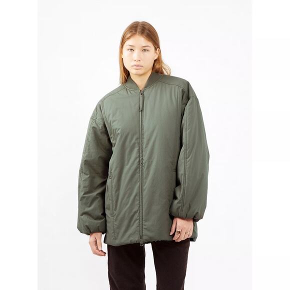 Apiece Apart 100% Organic Cotton Orka Long Bomber Jacket Olive XS - Picture 1 of 13